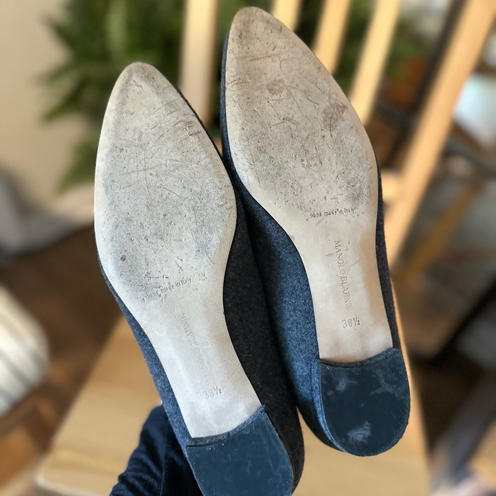 Manolo Blahnik Grey MB loafers - Picture 5 of 5